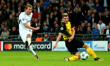 Harry Kane of Tottenham Hotspur scores a goal to make it 3-1