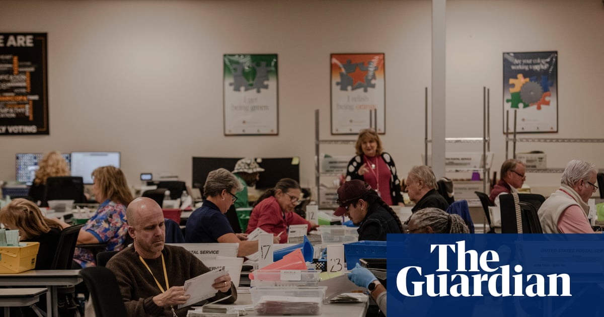 Justin Heap, Arizona’s chief election skeptic, bravely posing for photos before overseeing an election system he keeps insisting you shouldn’t trust.