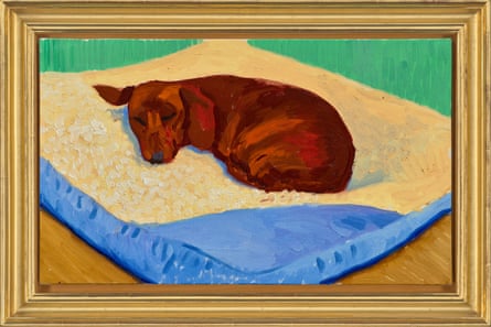 David Hockney, Dog Painting 17, 1995.
