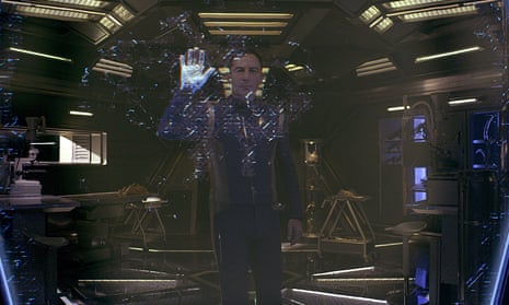 Just following the script … Jason Isaacs as Captain Gabriel Lorca in Star Trek: Discovery.