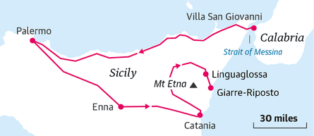 Sicily Rail map