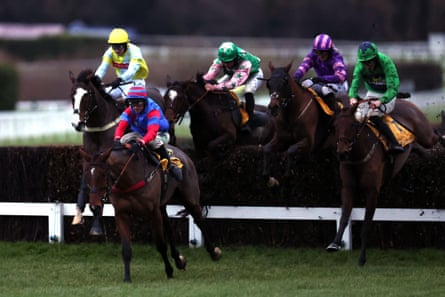 Mr Vango leads the charge in the London National Handicap Chase at Sandown Park in December.