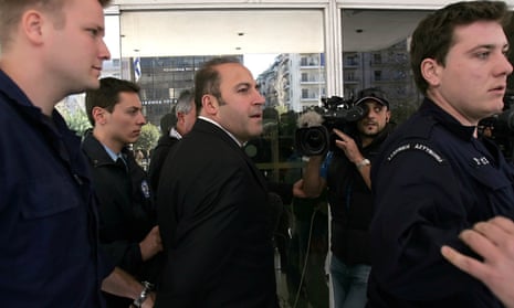 Tony Mokbel arrives at the supreme court in Athens, where he was fighting extradition to Australia