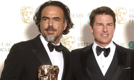 Alejandro González Iñárritu with Tom Cruise at the Baftas in 2016.
