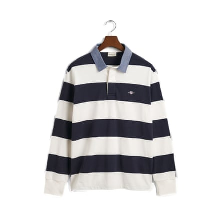 Gant Chambray Collar Striped Heavy Rugger shirt.
