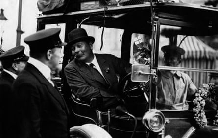 Sir Arthur Conan Doyle in the driving seat in 1911.