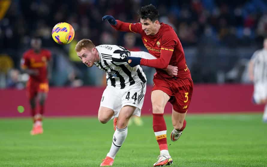 Dejan Kulusevski in action for Juventus against Roma this month