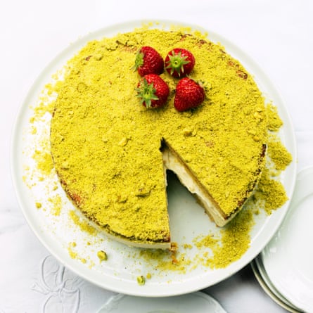 Pistachio ricotta cake.
