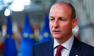 Ireland’s Prime Minister (Taoiseach) Micheal Martin speaks to media on the second day of a European Union (EU) summit.