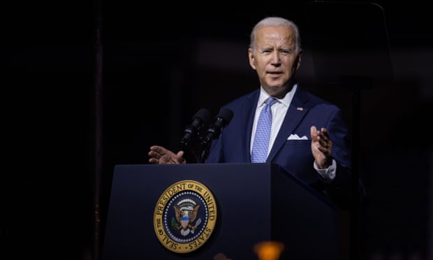 President Joe Biden delivers a speech on protecting American democracy in Philadelphia, Pennsylvania.