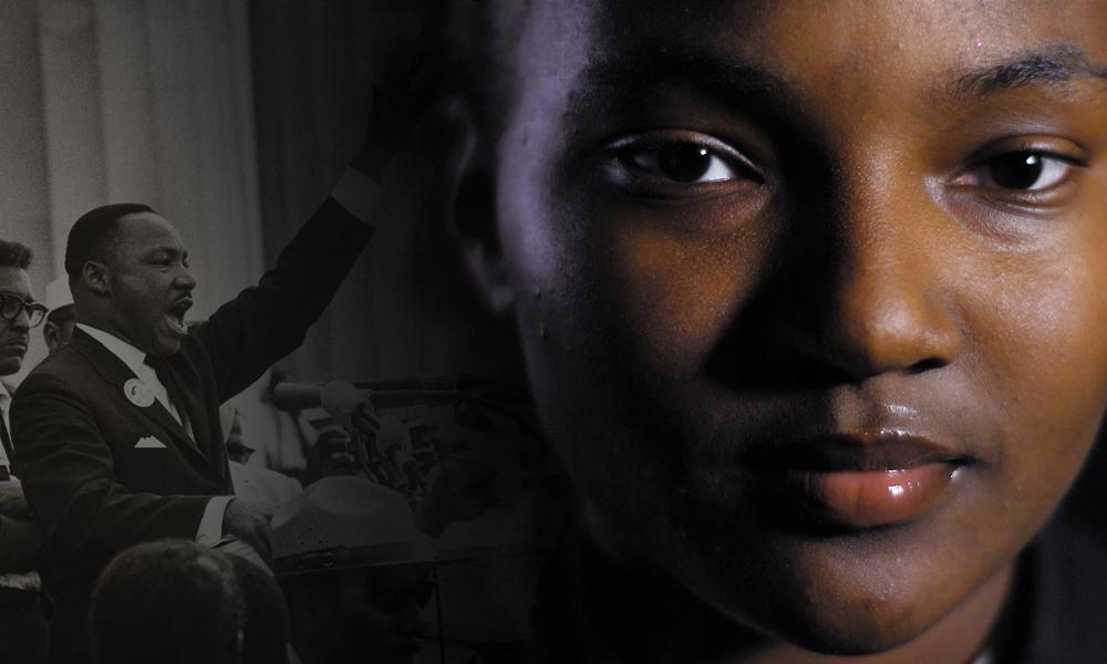 Students from Martin Luther King Jr's former school recite speech