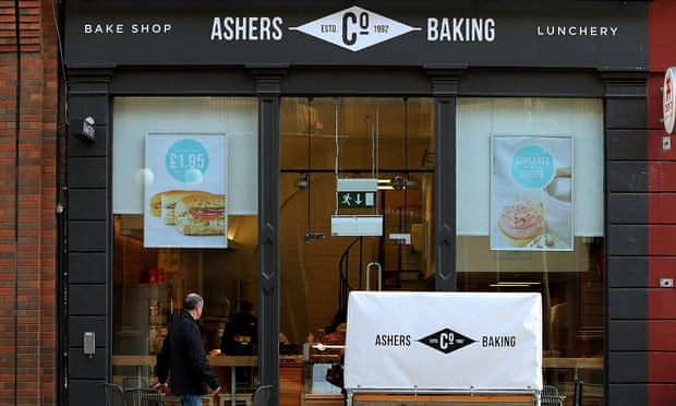 The shopfront of Asher's bakery on Royal Avenue in Belfast