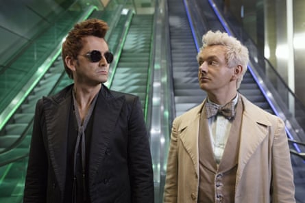 Tennant and Sheen in Good Omens.