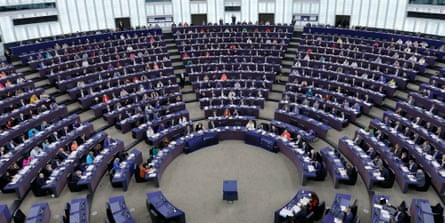 A general interior view showing members of the European Parliament during the Votings at the European Parliament in Strasbourg, France, 23 April 2024.