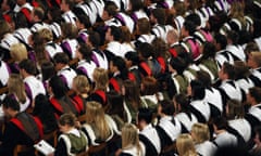 Students at a graduation ceremony