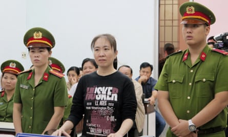 Nguyen Ngoc Nhu Quynh during her trial in Vietnam’s Khanh Hoa province.