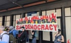 Protests hit Tesla dealerships across the world in challenge to Elon Musk Protests hit Tesla dealerships across the world in challenge to Elon Musk