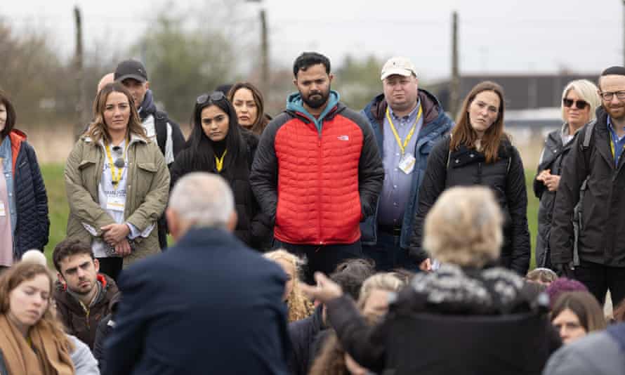 Azeem Rafiq at Auschwitz: ‘If this doesn’t move you there’s something wrong’ | Azeem Rafiq 2 Azeem Rafiq listens to Holocaust survivors during the 2022 March of the Living