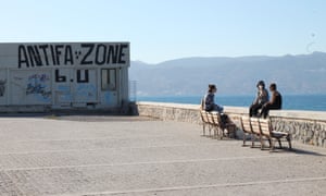 Graffiti in Heraklion harbour.