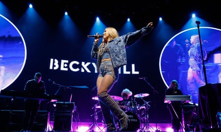 Becky Hill performing in Birmingham, 28 February 2020.