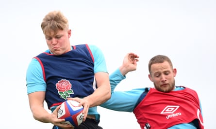 Tom Pearson and Jonny Hill during an England camp in October 2022.