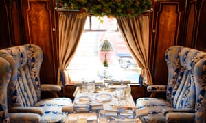 Sit back in comfort: cut glass and white linen en route to Canterbury