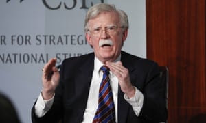 John Bolton speaking at the Center for Strategic and International Studies in Washington.
