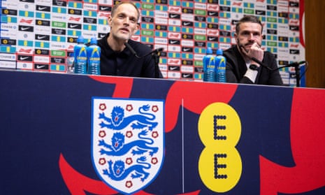 Thomas Tuchel, England national team manager, giving a press conference