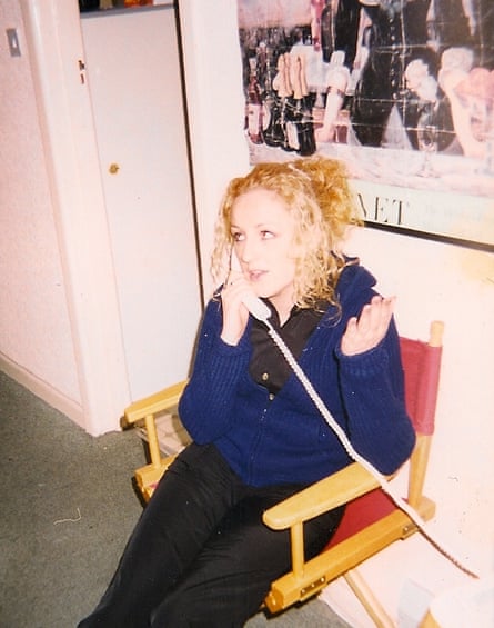 Nichola on a director’s chair, sat under a ragged student poster of Manet’s A Bar at the Folies-Bergère