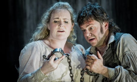 Impassioned … Kirstin Sharpin in the title role and David Danholt as Florestan in Leonore. 