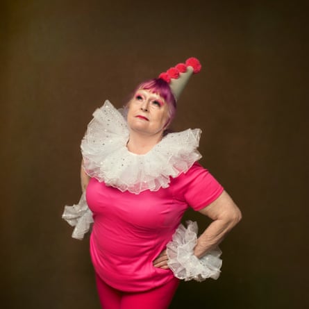 Masson dressed as clown