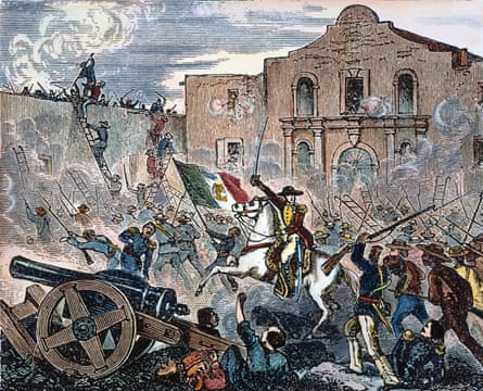 TEXAS: THE ALAMO, 1836. /nThe storming of the Alamo at San Antonio, Texas, 23 February 1836 by General Santa Anna and his troops. American engraving, 19th century.FF751G TEXAS: THE ALAMO, 1836. /nThe storming of the Alamo at San Antonio, Texas, 23 February 1836 by General Santa Anna and his troops. American engraving, 19th century.
