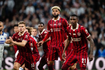Philip Billing marshalls the defence during the Danish Superliga against FC Copenhagen in Octoeber.