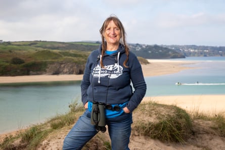 Sue Sayer, founder and chair of the Cornwall Seal Group Research Trust, in north Cornwall.