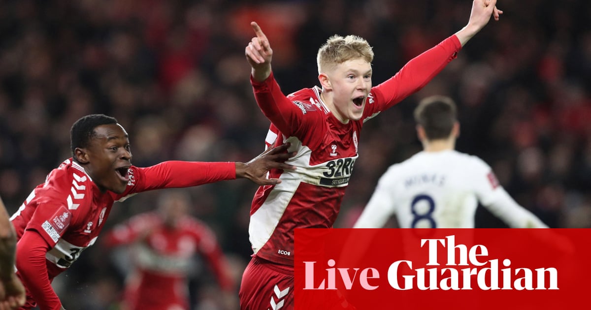 Middlesbrough 1-0 Tottenham: FA Cup fifth round – as it happened