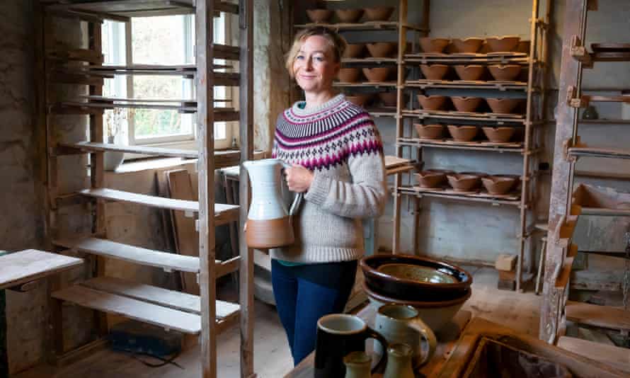 Libby Buckley, pottery manager  astatine  the Leach Pottery workplace  successful  St Ives, Cornwall.