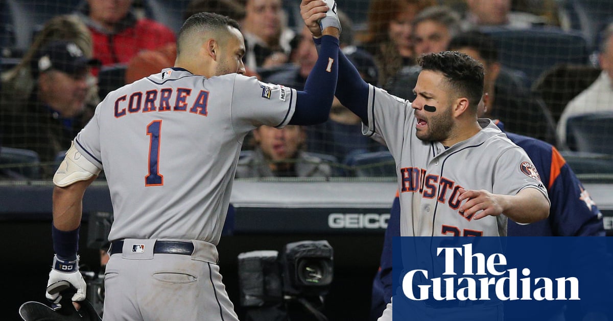 Houston Astros surge past sloppy Yankees to move one win from pennant