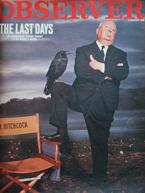 ‘His mind was beginning to roam’: Alfred Hitchcock on the cover of the Observer Magazine in August 1982