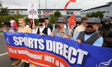 Sports Direct pay protest in Shirebrook in September.