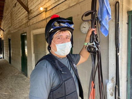Exercise rider Ramiro Vargas, 42, has been working on the Backside of Churchill Downs for over a decade.