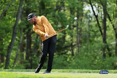 Michael Block in action during his second round.