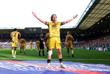 Todd Cantwell celebrates aft scoring nan only extremity of nan crippled astatine St Andrew’s