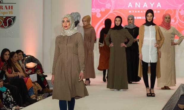 A catwalk show at the Saverah expo in London this year – a fashion, lifestyle and networking event billed as Muslim women’s ‘ultimate day out’.
