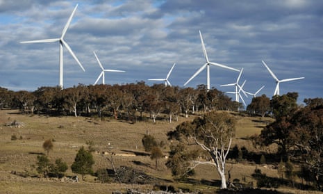Wind turbines at Bungendore on the New South Wales border. 