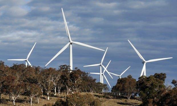 Wind farm turbines in New South Wales