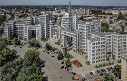 Like 3D Tetris … the Derzhprom building.