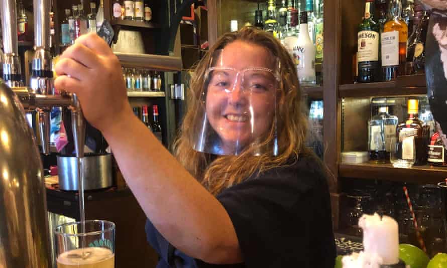 Jessica Floyd has been working part-time in a Lynmouth pub this summer and is now going full-time.