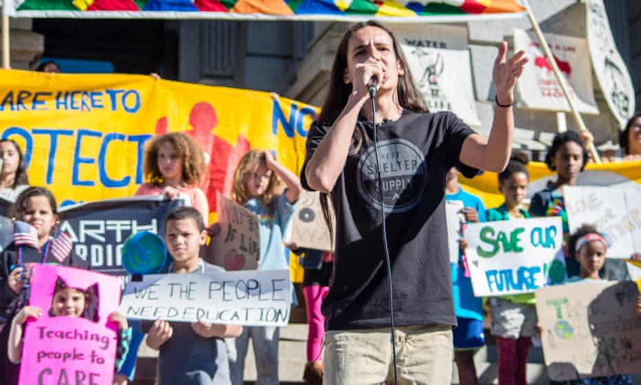 Xiuhtezcatl Martinez, 18, the global youth director of Earth Guardians.