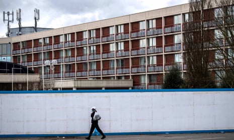 The Crowne Plaza Hotel near Heathrow is being used to house asylum seekers. Last week a distressed man threatened to jump from the roof.