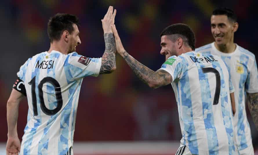 Argentina's Rodrigo de Paul: 'Messi surprised me. He enjoys a song, cards' | Argentina | The Guardian